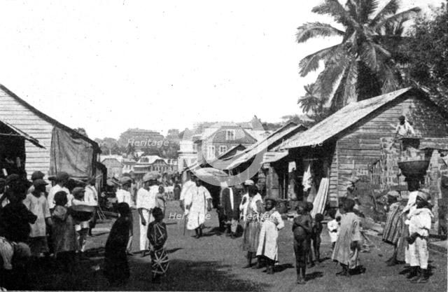 ''Freetown. Une rue; L'Ouest Africain', 1914. Creator: Unknown.