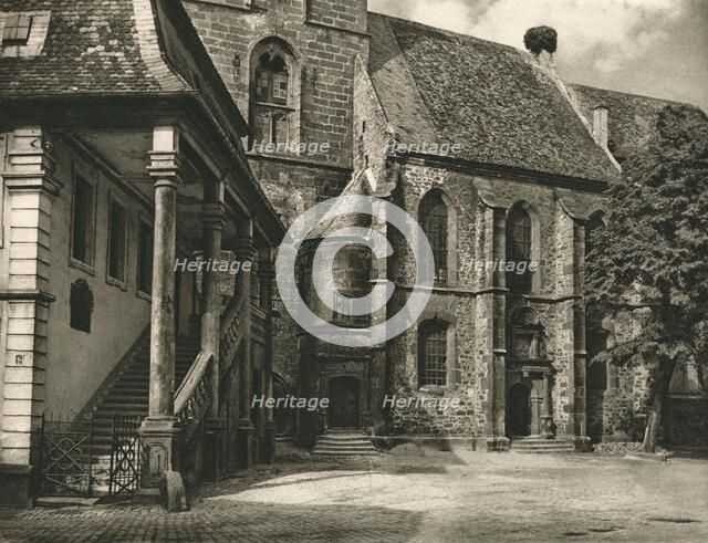'Freinsheim (Pfalz). Town Hall steps - Church', 1931. Artist: Kurt Hielscher.