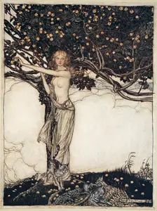 Freia, the fair one 1910. Creator: Arthur Rackham