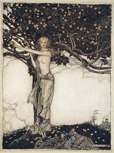 Freia, the fair one 1910. Artist: Arthur Rackham