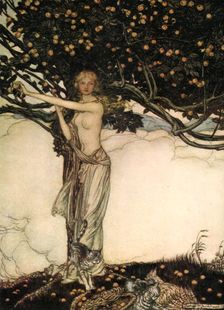 Freia, the Fair One c1910.Artist: Arthur Rackham