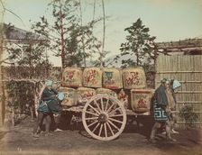 Freight cart, 1870s-1890s. Creator: Kusakabe Kimbei