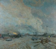 Freight station, c1900. Creator: Rudolf Quittner