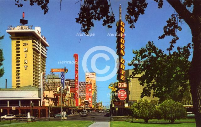 Fremont Street, Las Vegas, Nevada, USA, 1968. Artist: Unknown