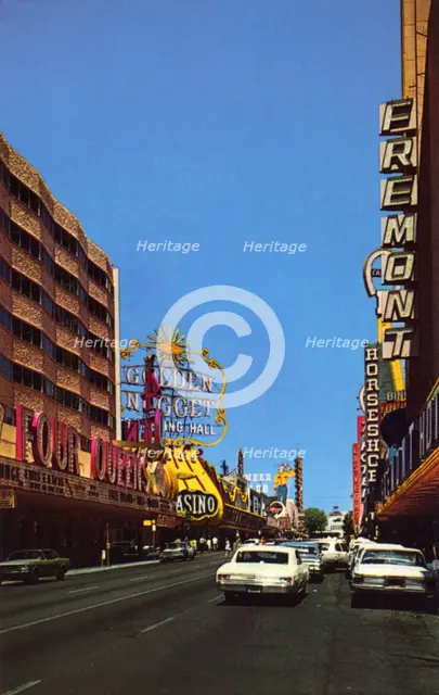 Fremont Street, Las Vegas, Nevada, USA, 1968. Artist: Unknown