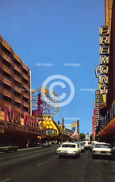 Fremont Street, Las Vegas, Nevada, USA, 1968. Artist: Unknown