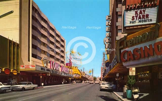 Fremont Street, Las Vegas, Nevada, USA, 1968. Artist: Unknown