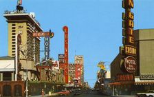 Fremont Street, Las Vegas, Nevada, USA, 1968