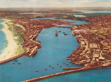 Fremantle Harbour from the Air c1947. Creator: Unknown