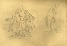 Fremde in Italien mid-late 19th century, (c1924). Creator: Carl Spitzweg