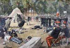 French military manoeuvres: first-aid workers, 1897