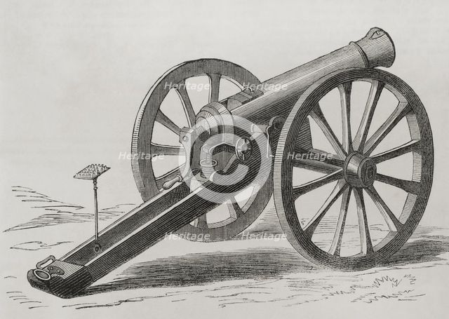 French Mitrailleuse - Back view, 1870.  Creator: Unknown.