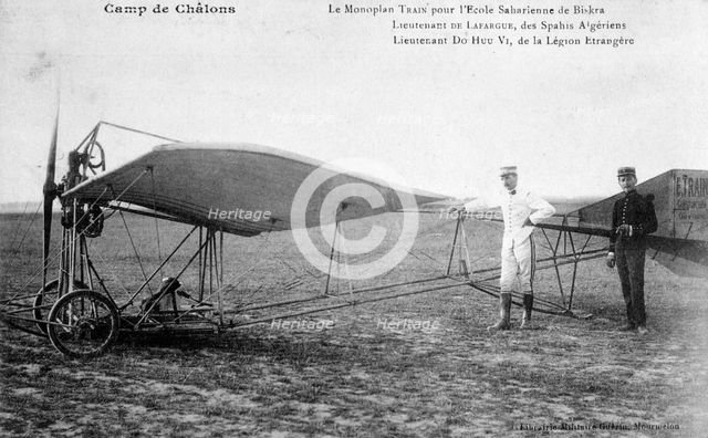 French monoplane, Biskra, Algeria, c1911. Artist: Unknown