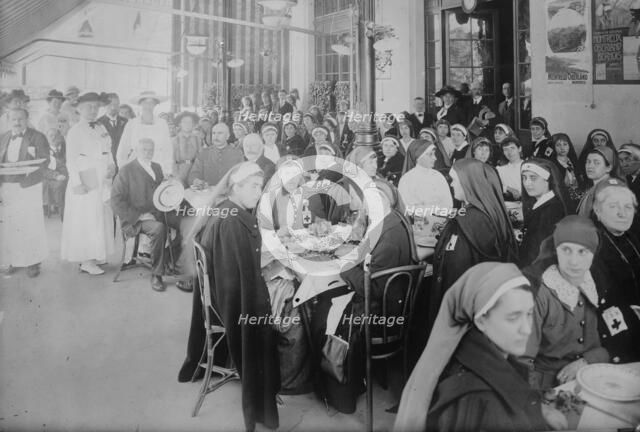 French Nurses at R.R. station, Geneva, between c1915 and c1920. Creator: Bain News Service.