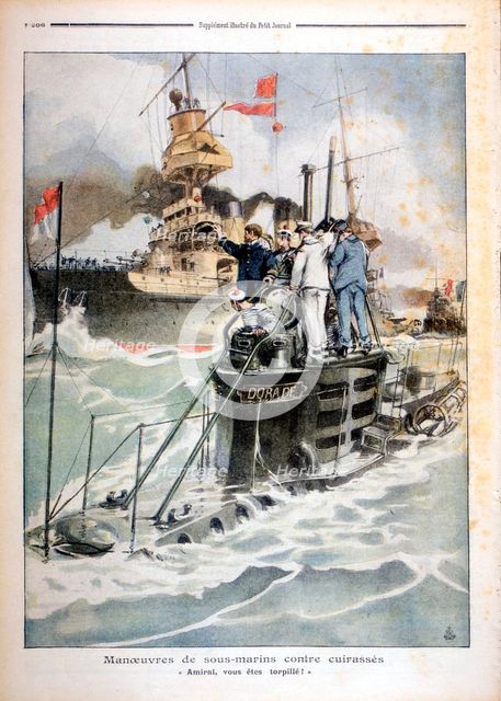 French naval exercises, 1908. Artist: Unknown