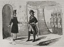 French occupation of Montjuich Citadel, Barcelona, Spain, February 29, 1808, (1851). Creator: Unknown