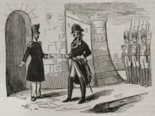 French occupation of Montjuich Citadel, Barcelona, Spain, February 29, 1808, (1851). Creator: Unknown
