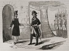 French occupation of Montjuich Citadel, Barcelona, Spain, February 29, 1808, (1851). Creator: Unknown