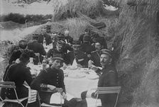 French Officers dining, between c1914 and c1915. Creator: Bain News Service