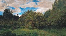 French Orchard at Harvest Time, (Le verger), 1876. Creator: Charles Francois Daubigny