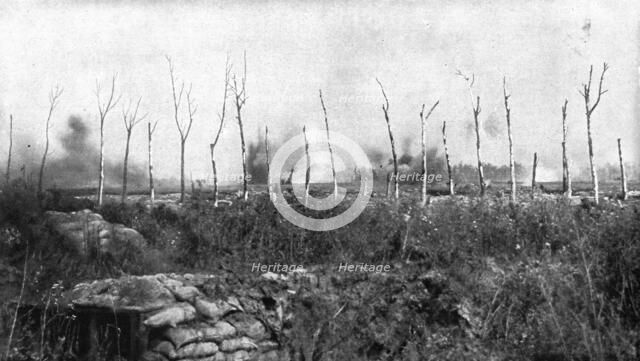 French Attack of July 31, 1917; Artillery preparation on the second German line..., 1917. Creator: Unknown.