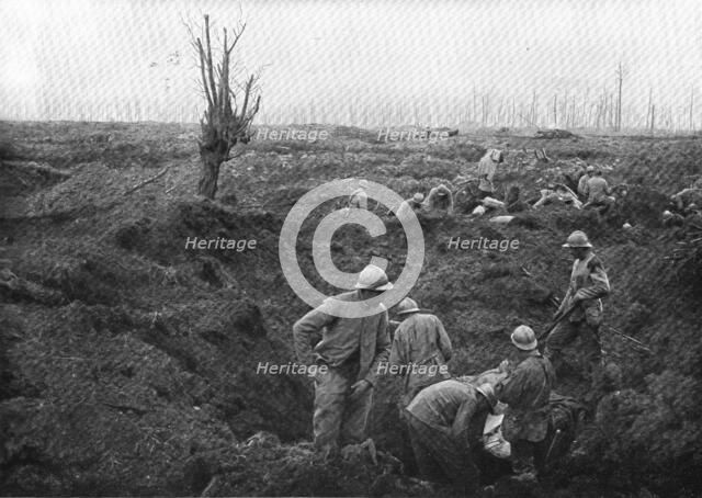 French Attack of July 31, 1917; Organising conquered territory..., 1917. Creator: Unknown.