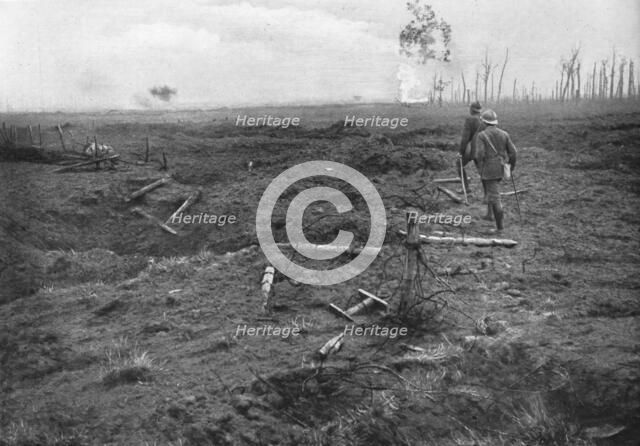 French Attack of July 31, 1917; The battlefield beyond conquered enemy ..., 1917. Creator: Unknown.