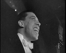 French Actor and Singer, Fernandel Singing a Song, 1930s. Creator: British Pathe Ltd