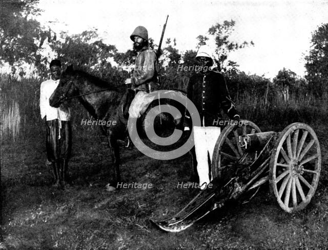 French Aggressions in West Africa: types of French and native soldiery engaged in the advance, 1898. Creator: Unknown.