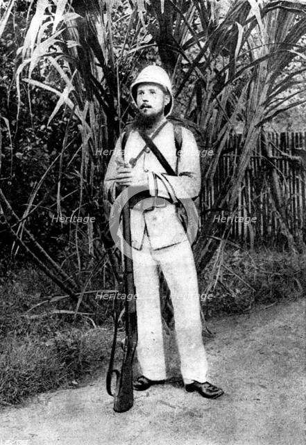 French Aggressions in West Africa: types of French and native soldiery engaged in the advance, 1898. Creator: Unknown.