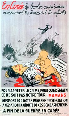 French anti Korean war poster, 1950