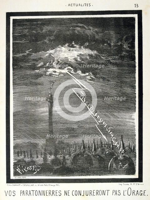 French anti-Prussian cartoon, 1871.  Artist: Anon