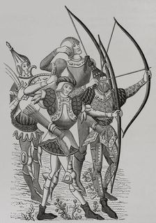 French archers of the 15th century, (1877). Creator: Unknown