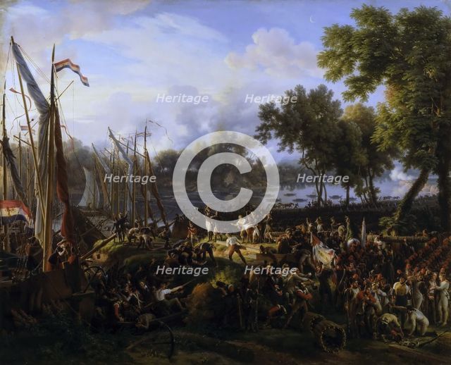 French Army Crossing the Rhine at Dusseldorf, September 6, 1795.