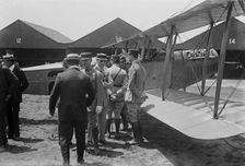 French Army aviators at Mineola, between c1915 and c1920. Creator: Bain News Service