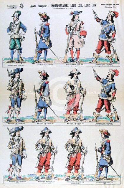 French Army; musketeers of Louis XIII and Louis XIV, 17th century (19th century). Artist: Unknown