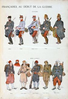 French army uniforms, World War One, 1914