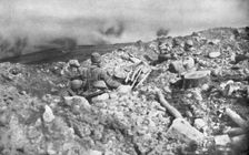 French artillery assault on the Eparges ridge, near Verdun, France, 2 August 1915