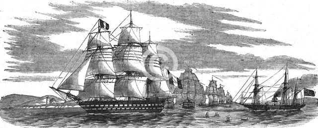 'French Baltic Fleet going through the Great Belt', 1854. Creator: Unknown.