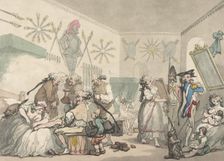 French Barracks, August 12, 1791., August 12, 1791. Creators: Thomas Rowlandson, Thomas Malton II