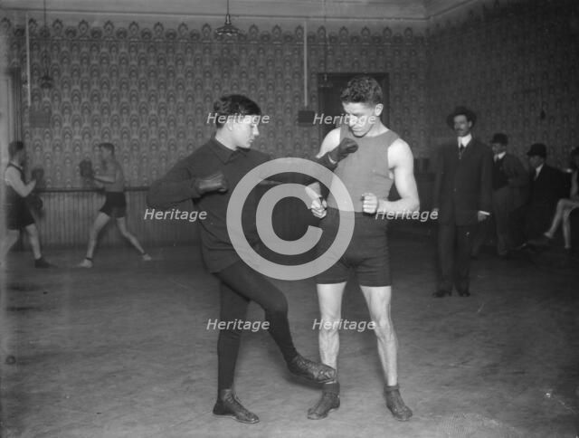 French boxer Charles "Little Apache" Ledoux and Frank Fleming, between c1910 and c1915. Creator: Bain News Service.