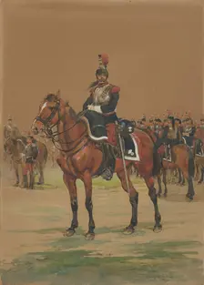 French Cuirassier, 1872. Creator: Jean Baptiste Edouard Detaille