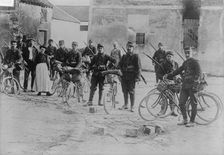 French Cyclists in Chanconin [i.e., Chauconin-Neufmontiers], 1914. Creator: Bain News Service