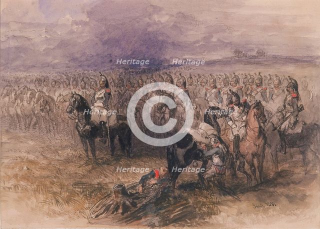 French cavalry, 1851. Artist: Sir John Gilbert
