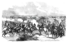 French cavalry at Luneville: a charge of the cuirassiers of the Imperial Guard, 1860. Creator: Unknown