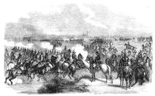 French cavalry at Luneville: a charge of the cuirassiers of the Imperial Guard, 1860. Creator: Unknown
