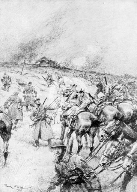 'French Cavalry in Action', 1918, (1926). Artist: Georges Bertin Scott