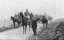 French cavalry on a reconnaissance mission, Somme, France, 1914
