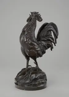 French Cock Crowing, model c. 1860/1894, cast possibly 1890s/c. 1914. Creator: Auguste-Nicolas Cain