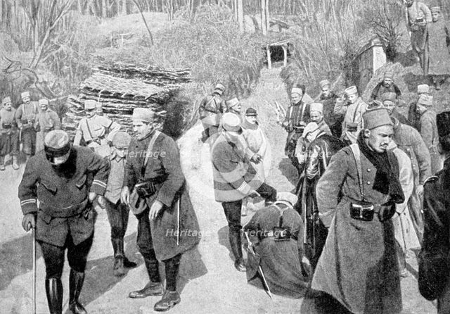 French colonial soldiers in Picardy, France, World War I, 1915. Artist: Unknown
